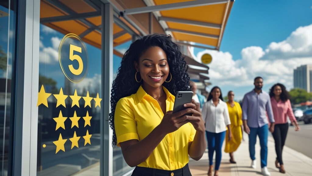 How to Get More Google Reviews: Proven Strategies for Boosting Your Business Reputation 2 Business owner checking Google reviews on phone for better SEO.